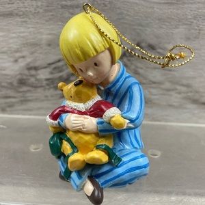 NWT Gund Disney MCF Classic Pooh & Christopher Robin Christmas Ornament Figurine